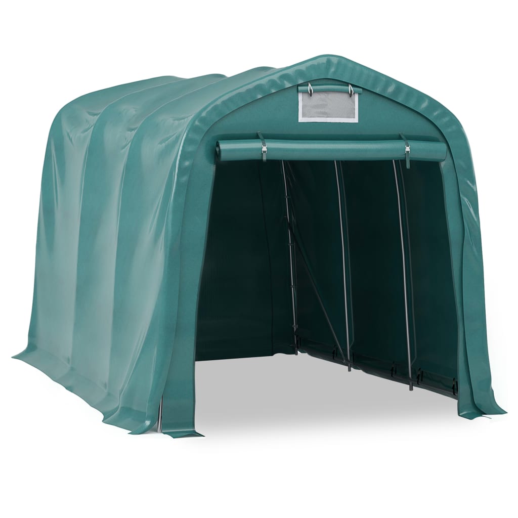 Vidaxl Garage Stan 2,4x3,6 m PVC zelená