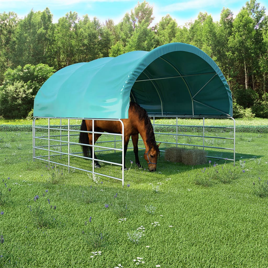 Vidaxl Veentant 3,7x3,7 m en PVC vert