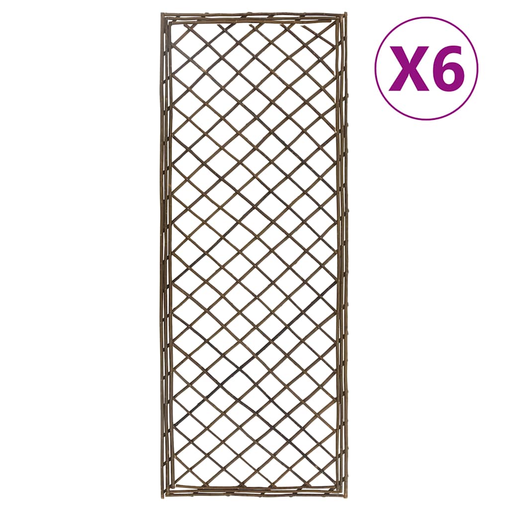 Vidaxl tuinlatwerken 6 st 30x120 cm wilgenhout