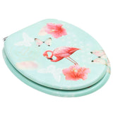 Vidaxl toilet seats with lid 2 ST Flamingo MDF