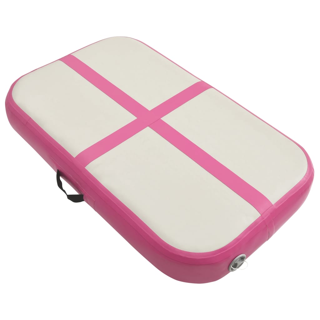 Vidaxl Gymnastikmatta med pump Uppblåsbar 60x100x10 cm PVC Pink