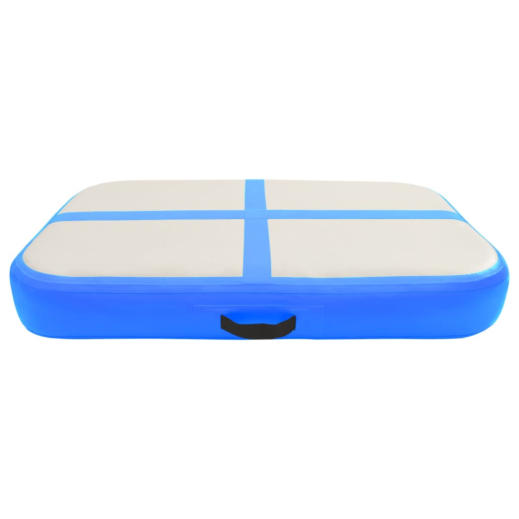 Mat de gymnastique Vidaxl avec pompe gonflable 60x100x10 cm PVC bleu