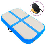 Vidaxl gymnastiekmat met pomp opblaasbaar 60x100x15 cm pvc blauw