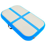 Vidaxl gymnastiekmat met pomp opblaasbaar 60x100x15 cm pvc blauw