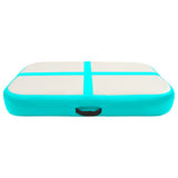 Vidaxl gymnastiekmat met pomp opblaasbaar 60x100x15 cm pvc groen