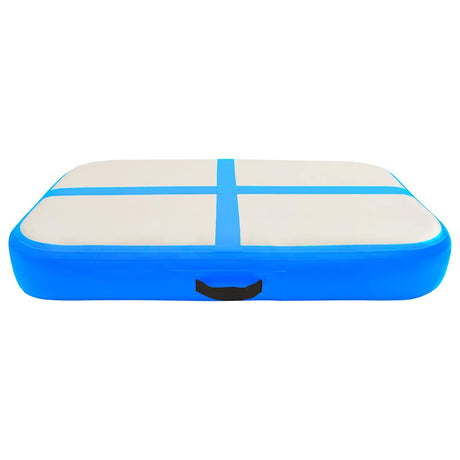 Vidaxl gymnastiekmat met pomp opblaasbaar 60x100x20 cm pvc blauw