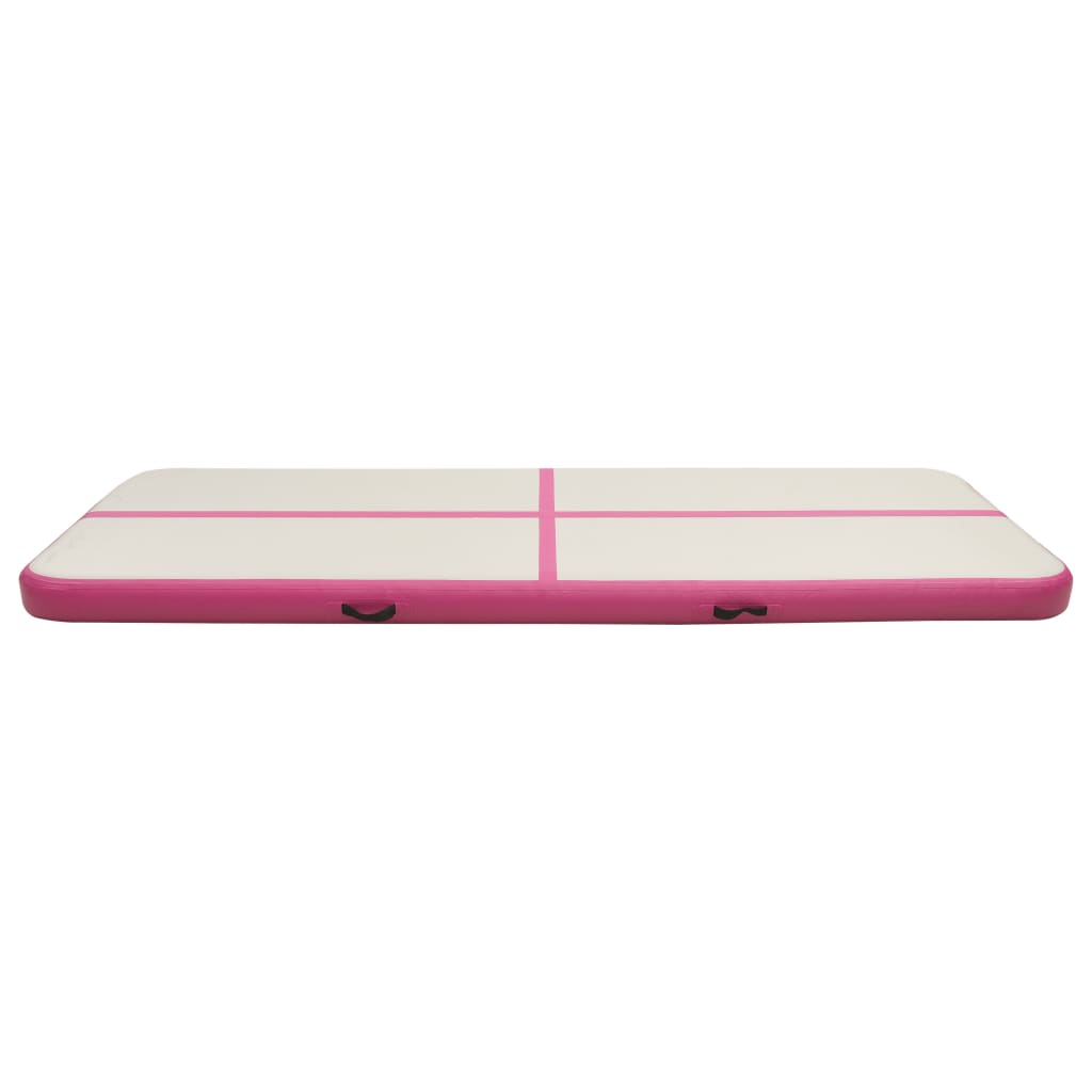 Vidaxl Gymnastikmatta med pump Uppblåsbar 300x100x15 cm PVC Pink