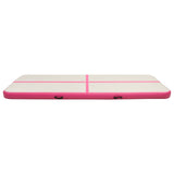 Vidaxl Gymnastikmatta med pump Uppblåsbar 300x100x15 cm PVC Pink