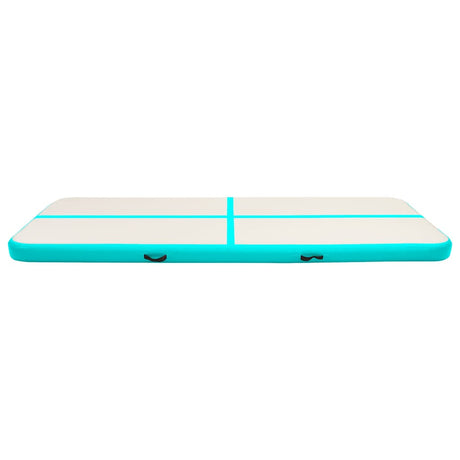 Vidaxl gymnastiekmat met pomp opblaasbaar 500x100x15 cm pvc groen