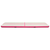 Vidaxl gymnastics mat with pump inflatable 600x100x15 cm PVC pink