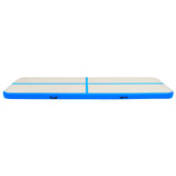 Mat de gymnastique Vidaxl avec pompe gonflable 600x100x15 cm en PVC bleu