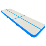 Mat de gymnastique Vidaxl avec pompe gonflable 700x100x15 cm en PVC bleu