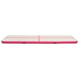 Vidaxl Gymnastikmatta med pump Uppblåsbar 800x100x15 cm PVC Pink