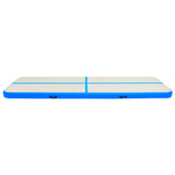 Vidaxl Gymnastics Mat med pump Uppblåsbar 800x100x15 cm PVC Blue