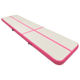 Mat de gymnastique Vidaxl avec pompe gonflable 600x100x20 cm PVC rose