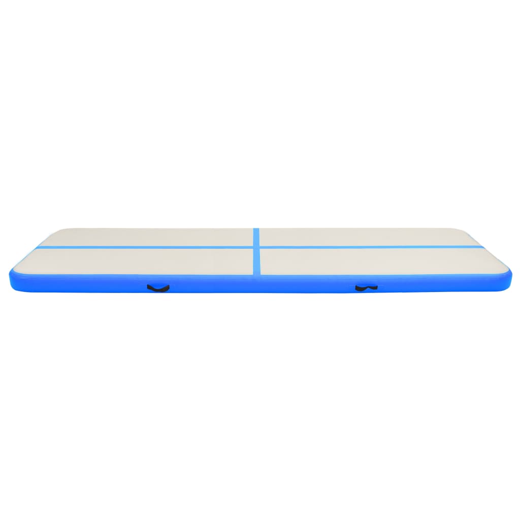 Mat de gymnastique Vidaxl avec pompe gonflable 600x100x20 cm en PVC bleu