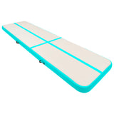 Mat de gymnastique Vidaxl avec pompe gonflable 800x100x20 cm en PVC vert