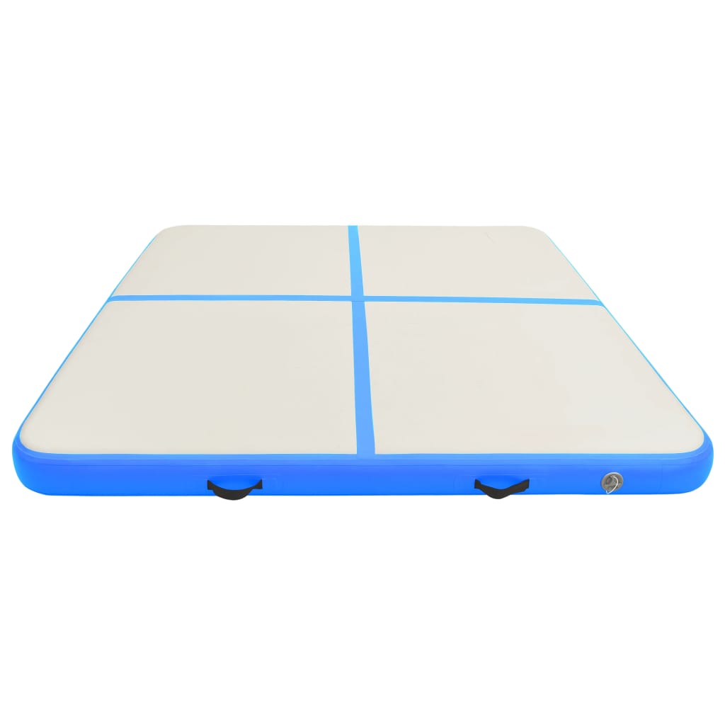 Vidaxl gymnastics mat with pump inflatable 200x200x10 cm PVC blue