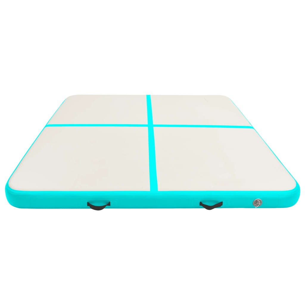 Vidaxl Gymnastics Mat con pompa gonfiabile 200x200x10 cm PVC verde