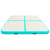 Mat de gymnastique Vidaxl avec pompe gonflable 200x200x15 cm en PVC vert