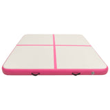 Vidaxl Gymnastiker mat Pompel infatable 200x2002 cm Pvc rosa