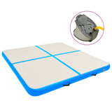 Vidaxl Gymnastics Mat med pump Uppblåsbar 200x200x20 cm PVC Blue