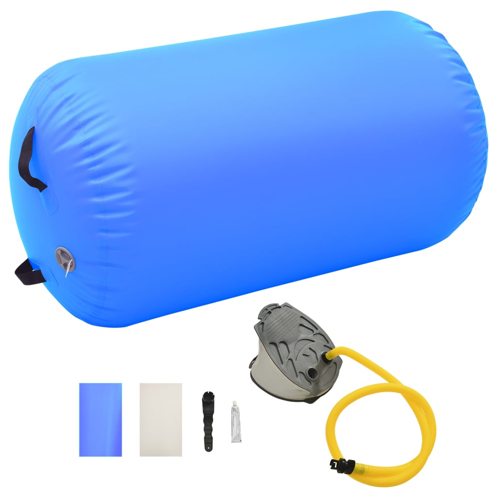 Vidaxl Gymnastics Roll med pump Uppblåsbar 100x60 cm PVC Blue