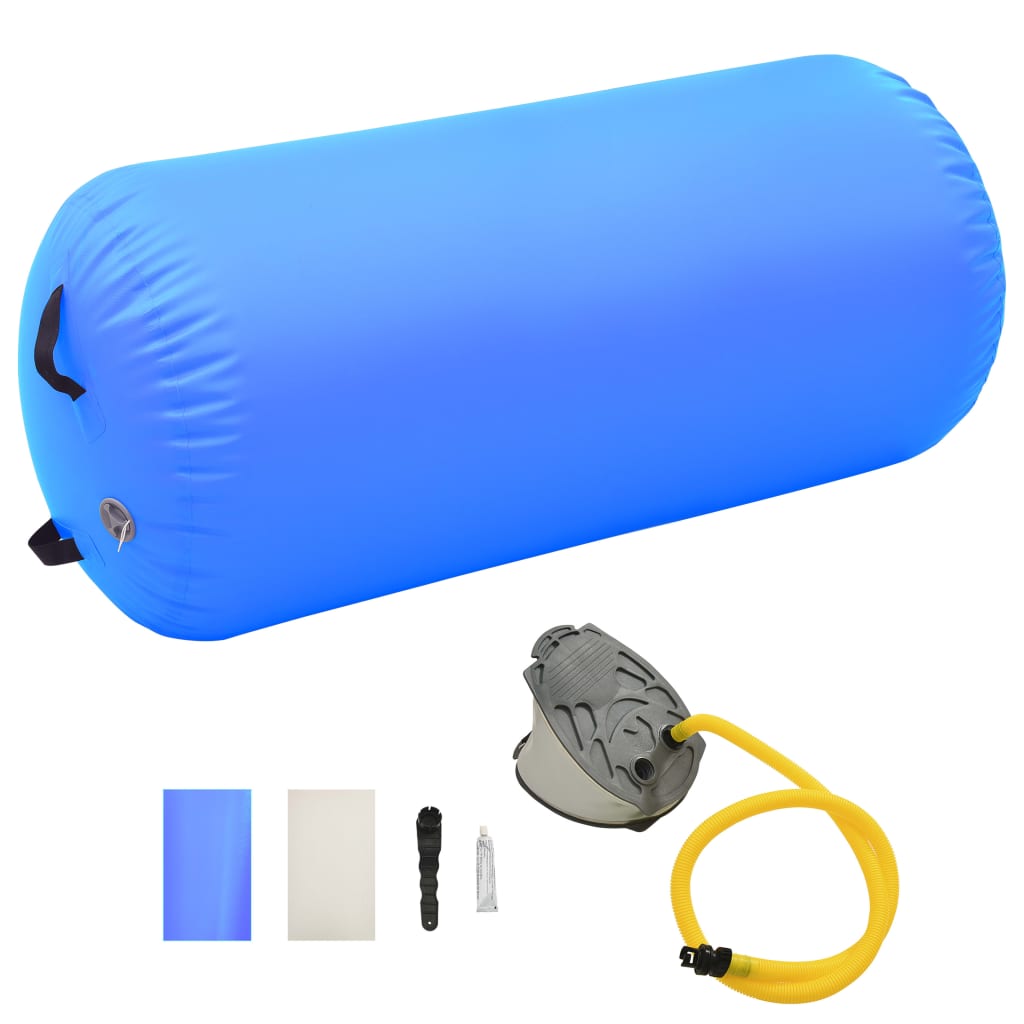 Vidaxl Gymnastics Roll med pump Uppblåsbar 120x75 cm PVC Blue