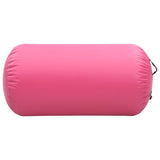 Vidaxl gymnastikkrolle med pumpe oppblåsbar 120x90 cm PVC rosa