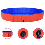 Vidaxl Dog Swimming Pool Sammenfoldelig 200x30 cm PVC Rød