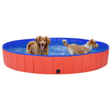 Vidaxl Dog Swimming Pool Sammenfoldelig 200x30 cm PVC Rød