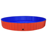 Vidaxl Dog Swimming Pool sammenleggbar 300x40 cm PVC rød