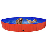 Vidaxl Dog Swimming Pool sammenleggbar 300x40 cm PVC rød