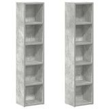 Vidaxl cd-kasten 2 st 21x16x93,5 spaanplaat betongrijs