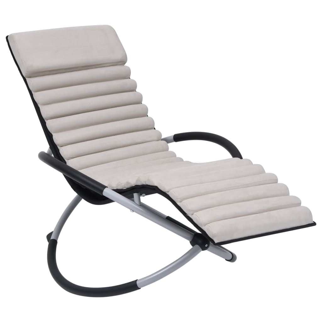 Vidaxl Lounger Cushion Suede Cream Farvet