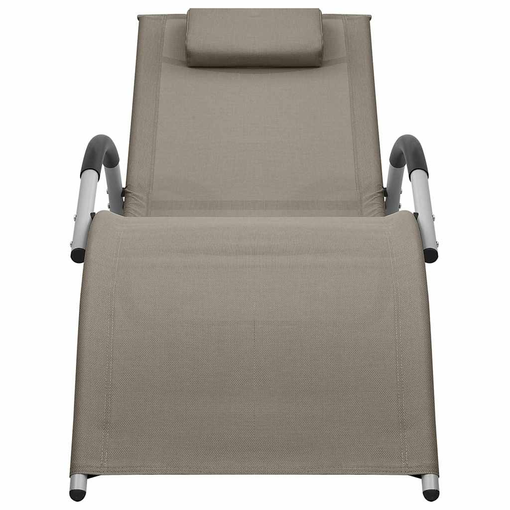 Vidaxl ligbedden 2 st textileen taupe en grijs