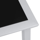 Vidaxl tuintafel 41x41x45 cm staal en glas zwart en zilverkleurig