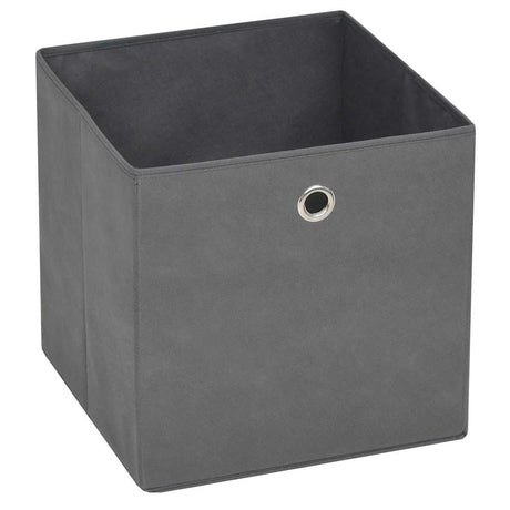 Vidaxl opbergboxen 10 st 28x28x28 cm nonwoven stof grijs