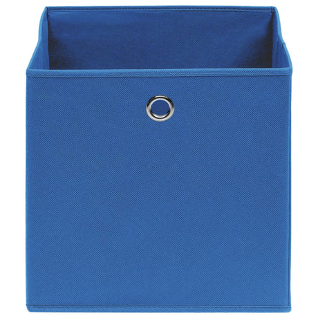 Vidaxl opbergboxen 4 st 28x28x28 cm nonwoven stof blauw