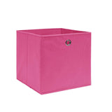 VIDAXL -Speicherboxen 4 PCs 28x28x28 cm Nicht -verwobenes Stoff rosa