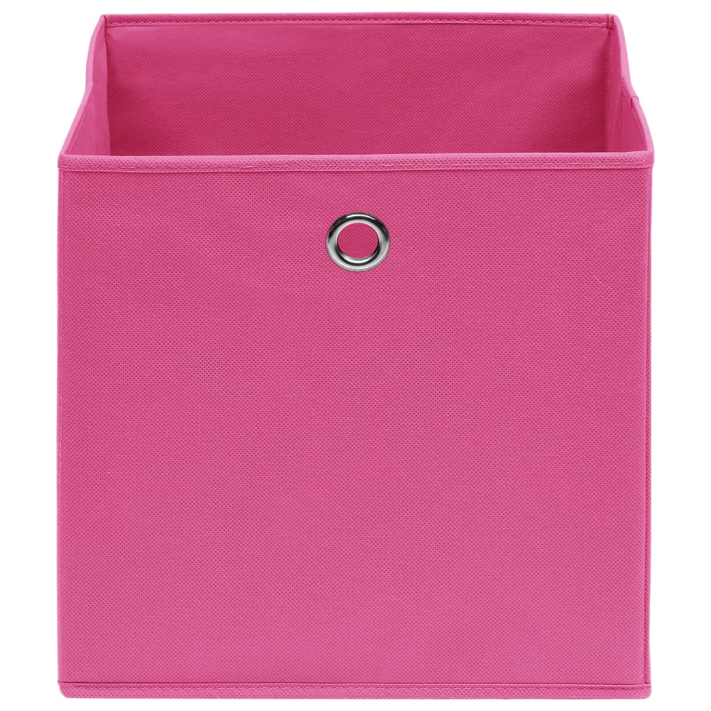 Vidaxl Storage boxes 10 st 28x28x28 cm Nonwoven Fabric Pink