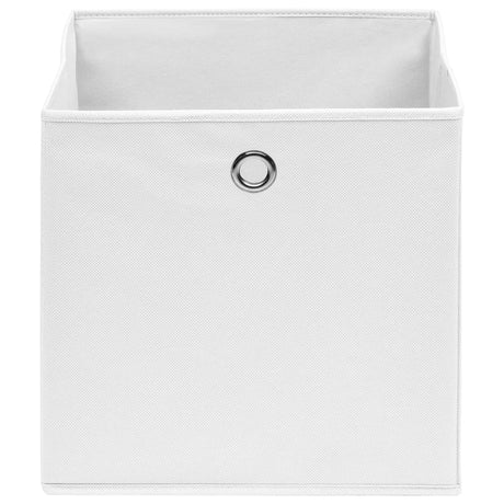 Vidaxl opbergboxen 10 st 28x28x28 cm nonwoven stof wit