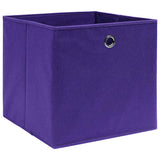 Vidaxl opbergboxen 4 st 28x28x28 cm nonwoven stof paars
