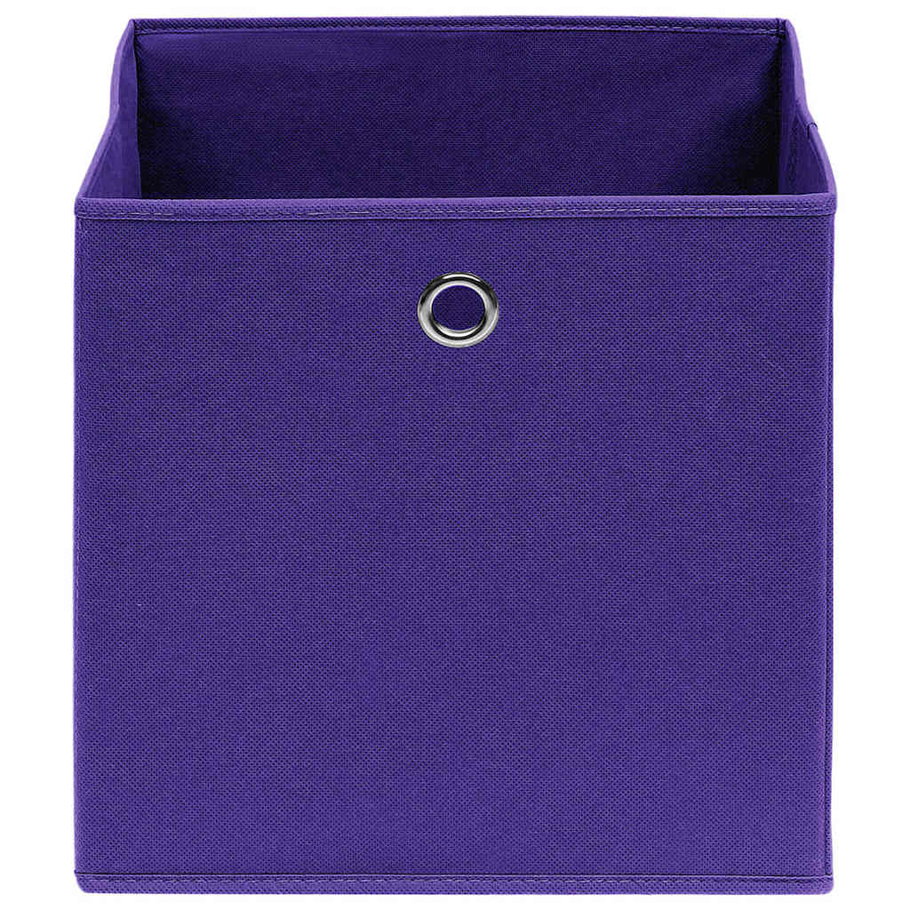 Vidaxl opbergboxen 4 st 28x28x28 cm nonwoven stof paars