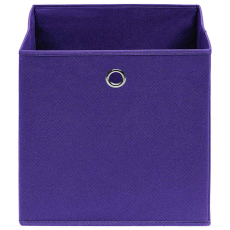 Vidaxl opbergboxen 10 st 28x28x28 cm nonwoven stof paars