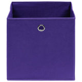 Vidaxl opbergboxen 10 st 28x28x28 cm nonwoven stof paars