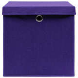 Vidaxl storage boxes with lid 10 st 28x28x28 cm purple