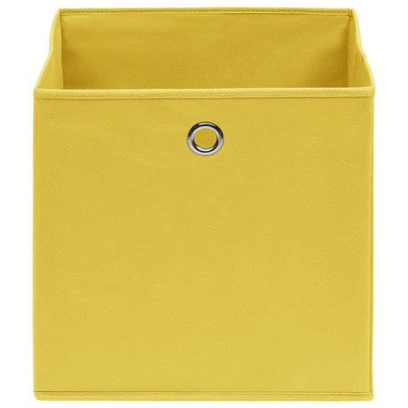Vidaxl opbergboxen 4 st 28x28x28 cm nonwoven stof geel