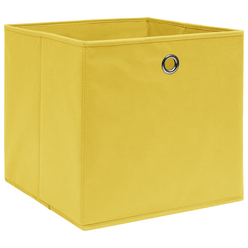 Vidaxl storage boxes 10 pcs 28x28x28 cm Nonwoven fabric yellow