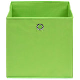 Vidaxl opbergboxen 10 st 28x28x28 cm nonwoven stof groen